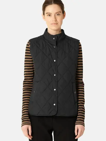 Ilse Jacobsen Quilted Short Vest Black