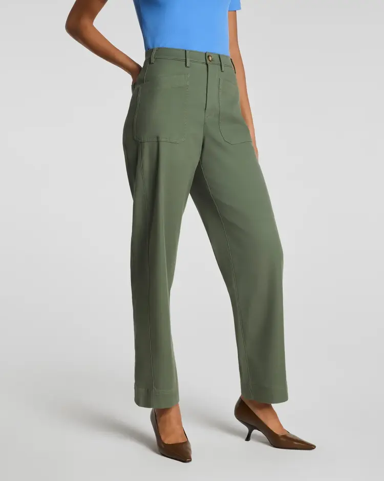 Spanx Utility Barrel Leg Pant Eucalyptus Green