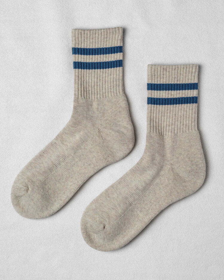 Unified Socks Gym Socks Oat Marine Stripe