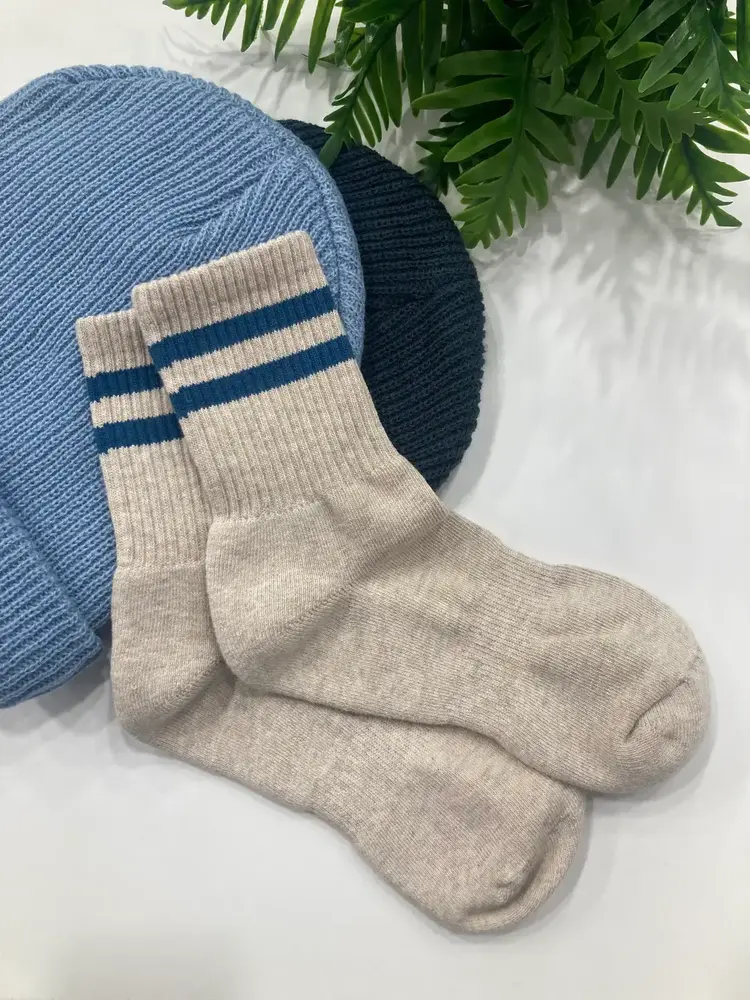 Unified Socks Gym Socks Oat Marine Stripe