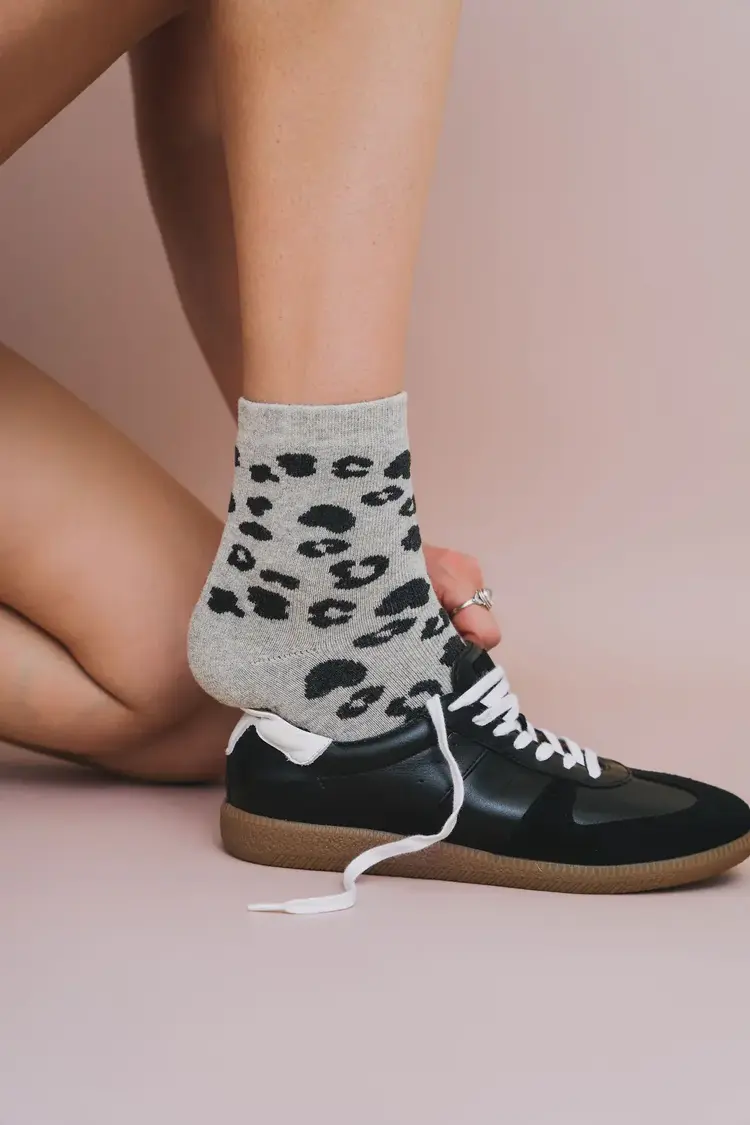 Unified Socks Leopard Socks Heather Grey