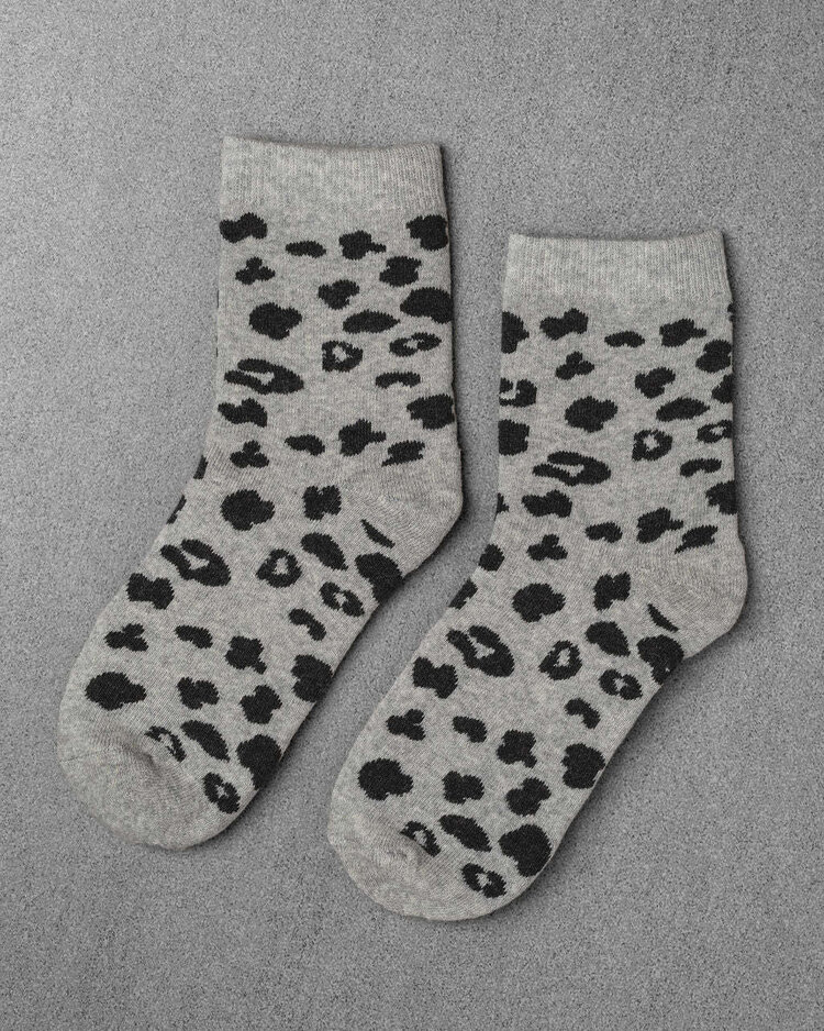 Unified Socks Leopard Socks Heather Grey