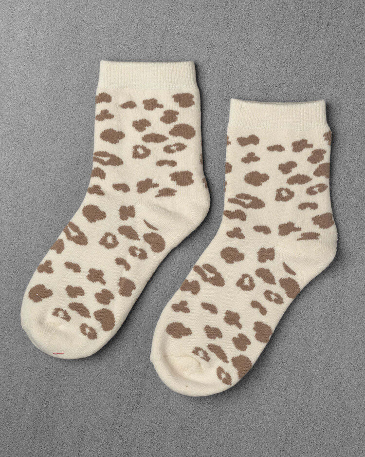 Unified Socks Leopard Socks Ivory