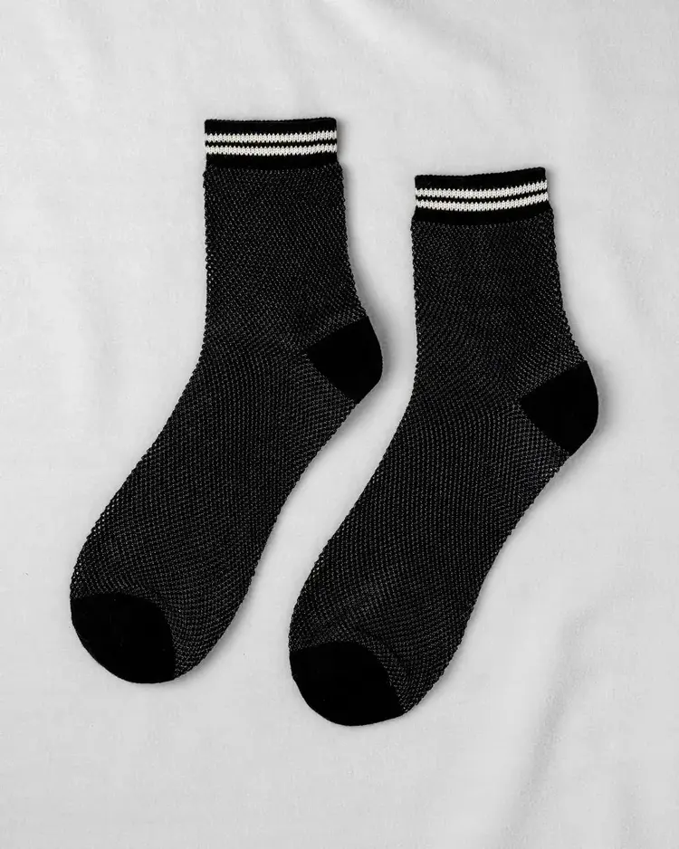 Unified Socks Mesh Sneaker Socks Black