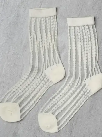 Unified Socks Sheer Bubble Socks Ivory