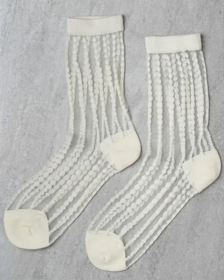 Unified Socks Sheer Bubble Socks Ivory