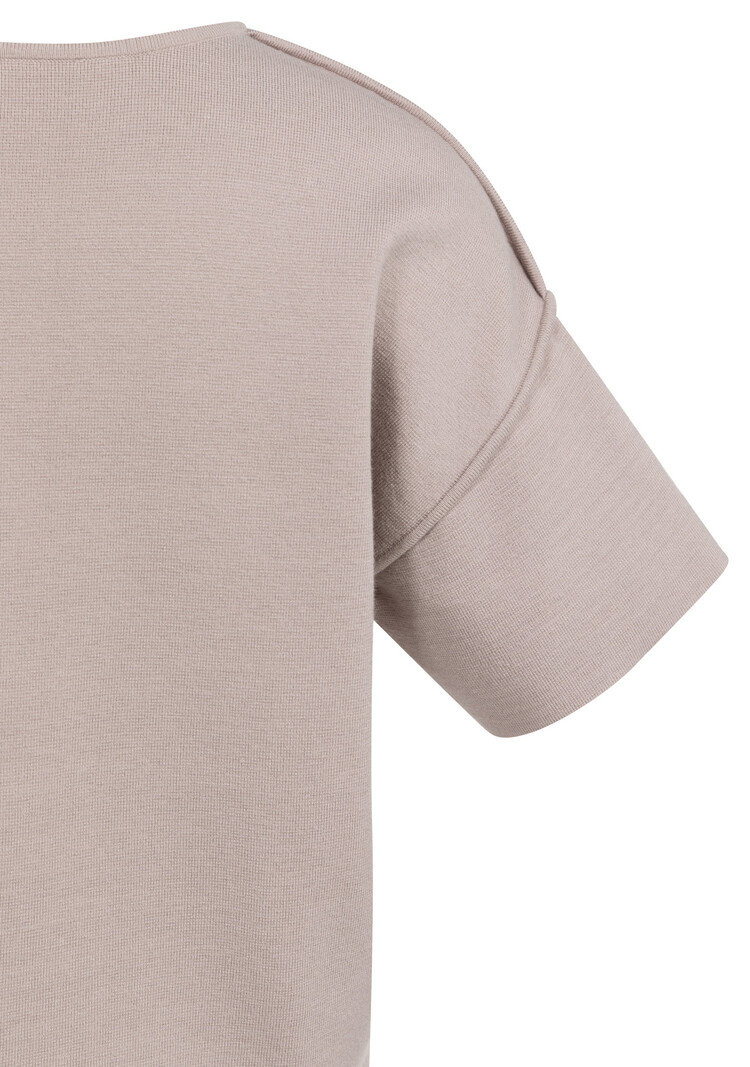 Yaya Sweater with Seams Short Sleeve Mauve Purple