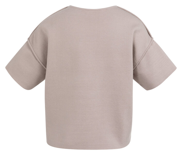 Yaya Sweater with Seams Short Sleeve Mauve Purple