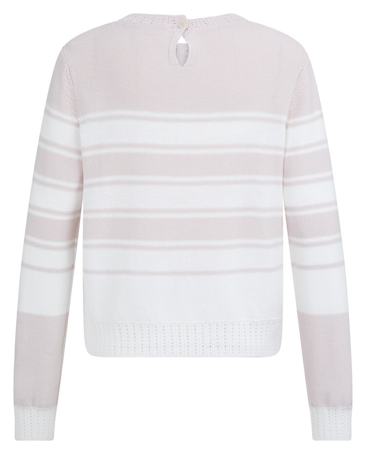 Yaya Stripe Sweater Long Sleeve Gray Lilac Dessin