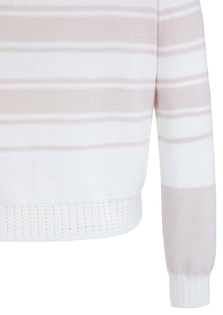 Yaya Stripe Sweater Long Sleeve Gray Lilac Dessin