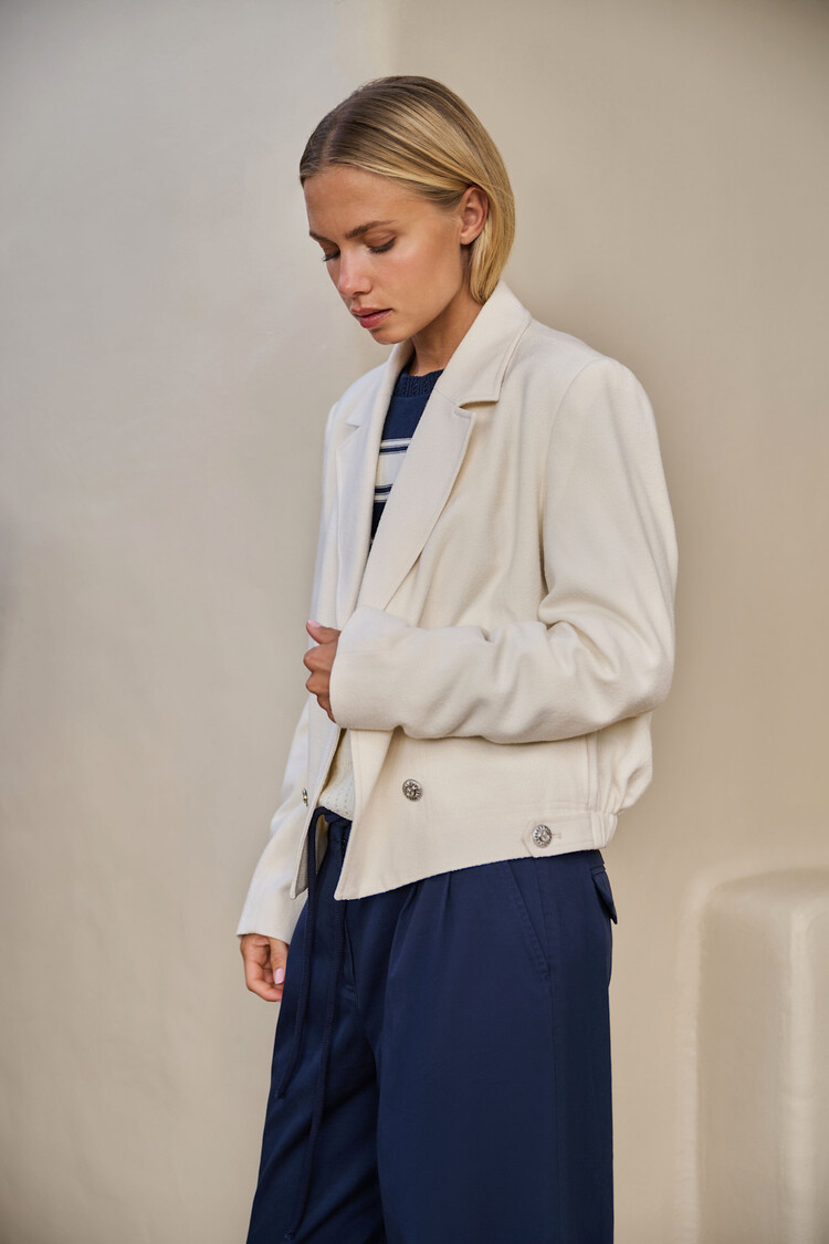 Yaya Stripe Sweater Long Sleeve Navy Blazer Dessin