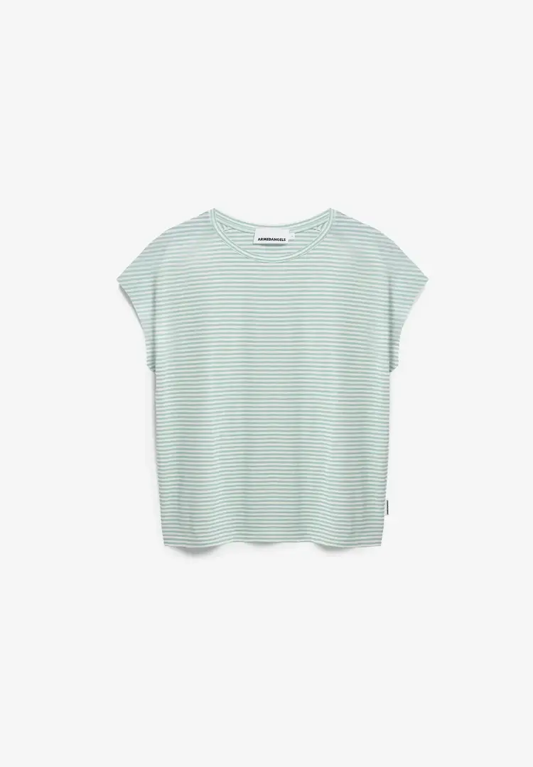 Armedangels SLUB Jersey Stripe T-Shirt Oatmilk-Foam