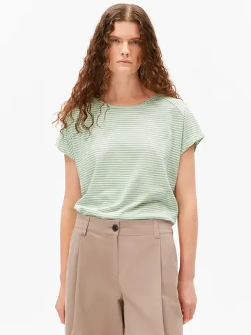 Armedangels SLUB Jersey Stripe T-Shirt Oatmilk-Foam