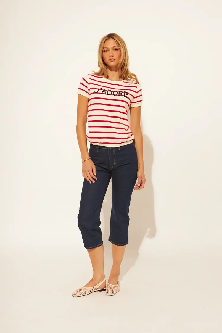 John & Jenn Nicolas Top Parisian Stripe