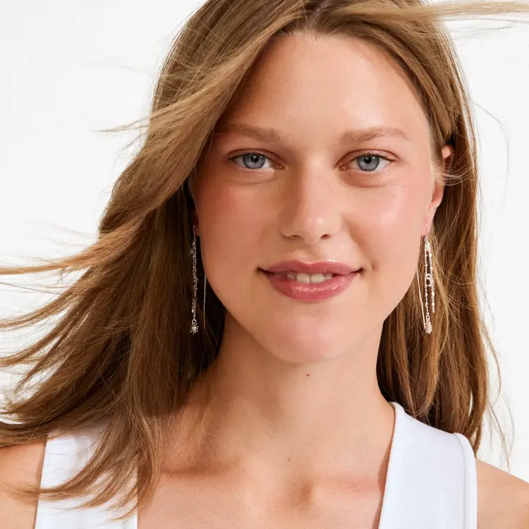 Pilgrim Jewellery MYLAN Chain Earrings Silver Plated