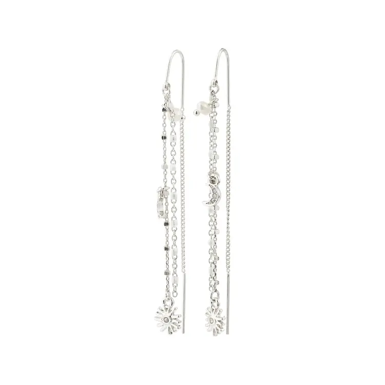 Pilgrim Jewellery MYLAN Chain Earrings Silver Plated