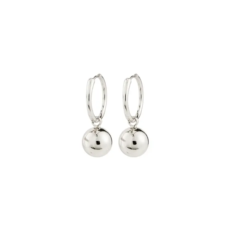 Pilgrim Jewellery AIR Hoop Earrings Silver Plated