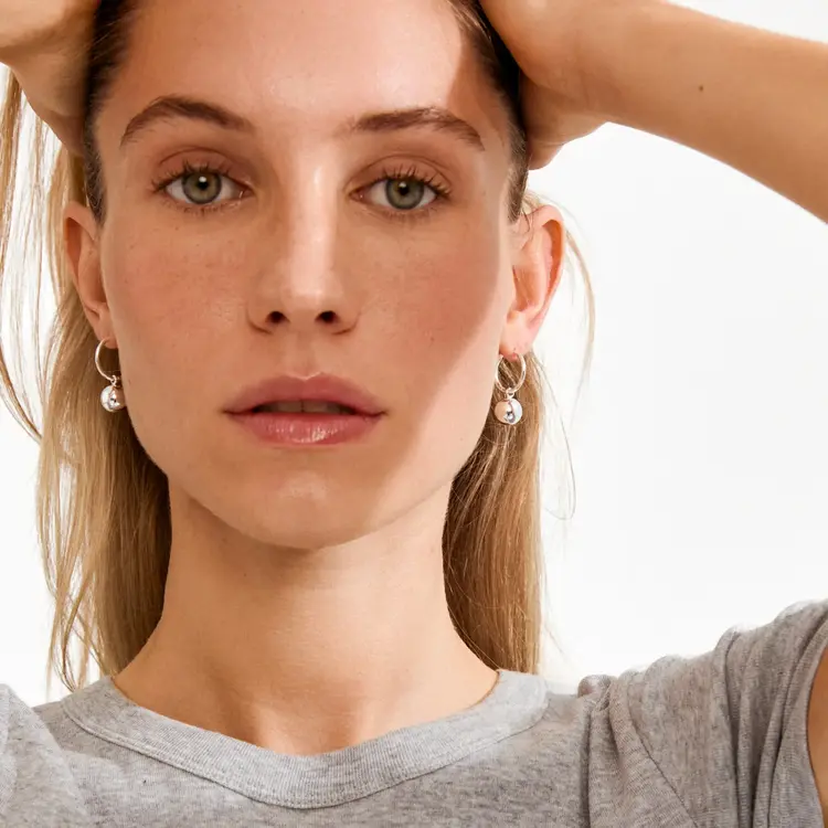 Pilgrim Jewellery AIR Hoop Earrings Silver Plated