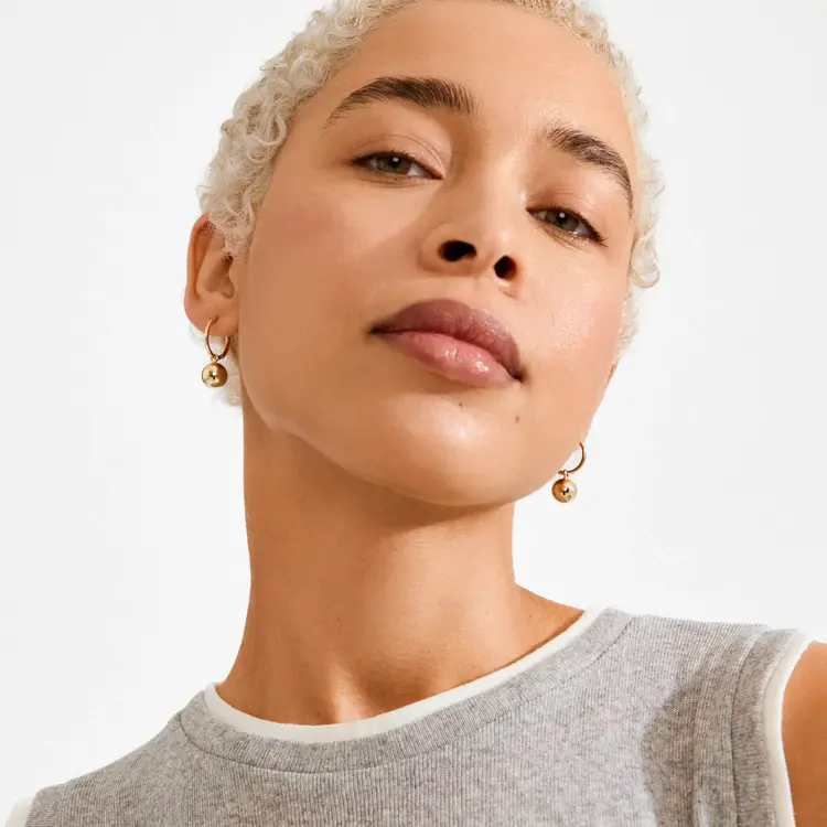 Pilgrim Jewellery AIR Hoop Earrings Gold Plated