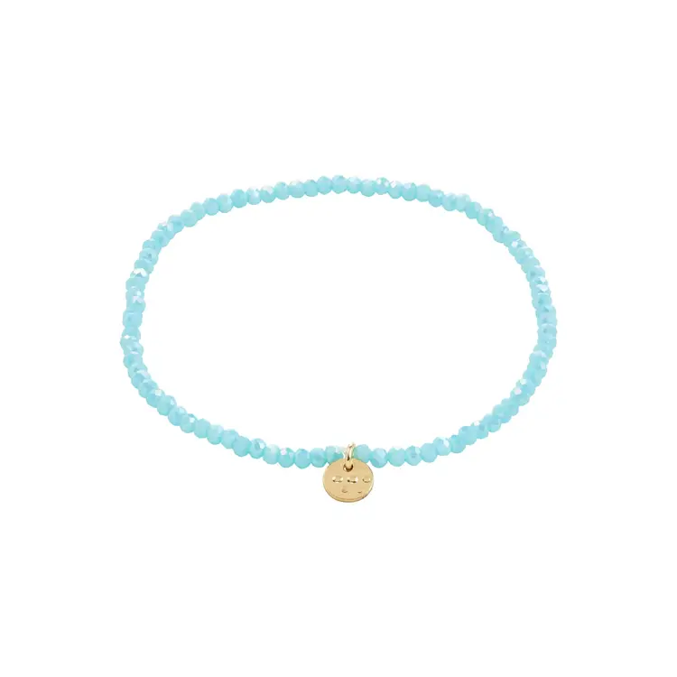 Pilgrim Jewellery INDIE Bracelet Skyblue, Gold Plated