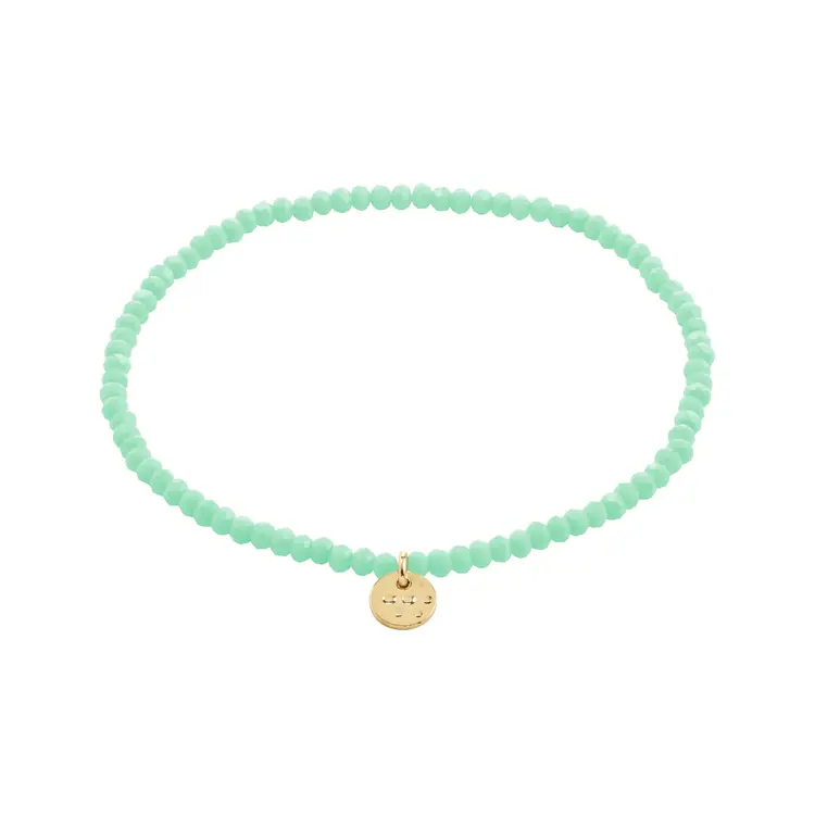 Pilgrim Jewellery INDIE Bracelet Mint Green, Gold Plated