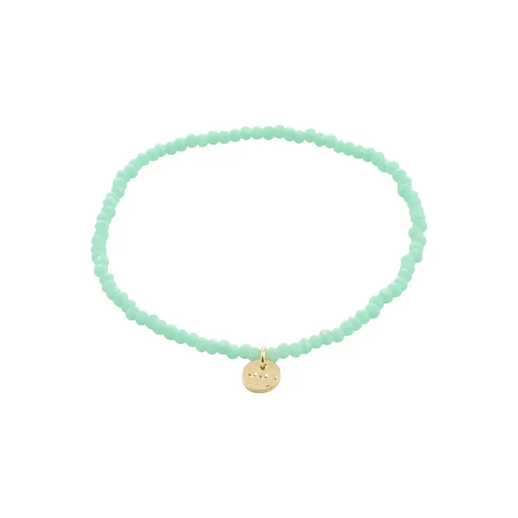 Pilgrim Jewellery INDIE Bracelet Mint Green, Gold Plated