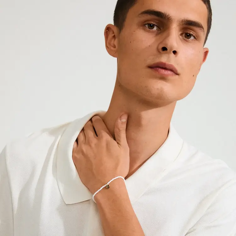 Pilgrim Jewellery INDIE Bracelet White, Gold Plated