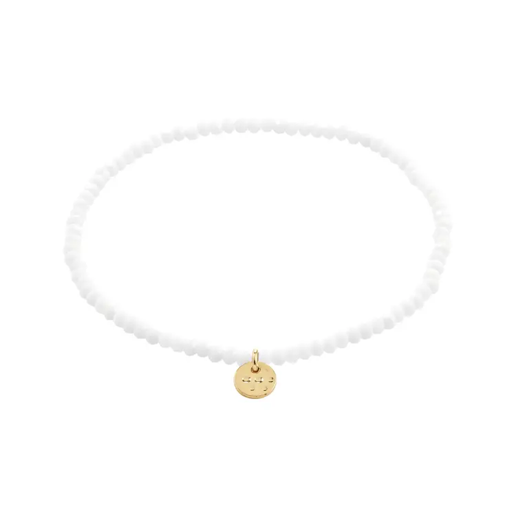 Pilgrim Jewellery INDIE Bracelet White, Gold Plated