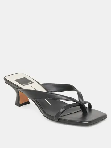 Dolce Vita Brevel Leather Kitten Heels Black Onyx