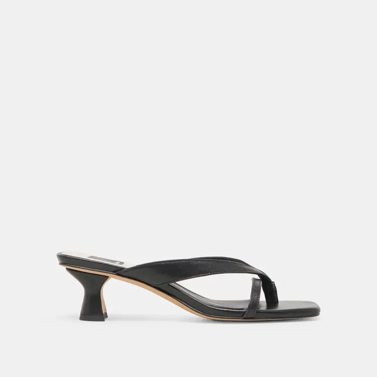 Dolce Vita Brevel Leather Kitten Heels Black Onyx