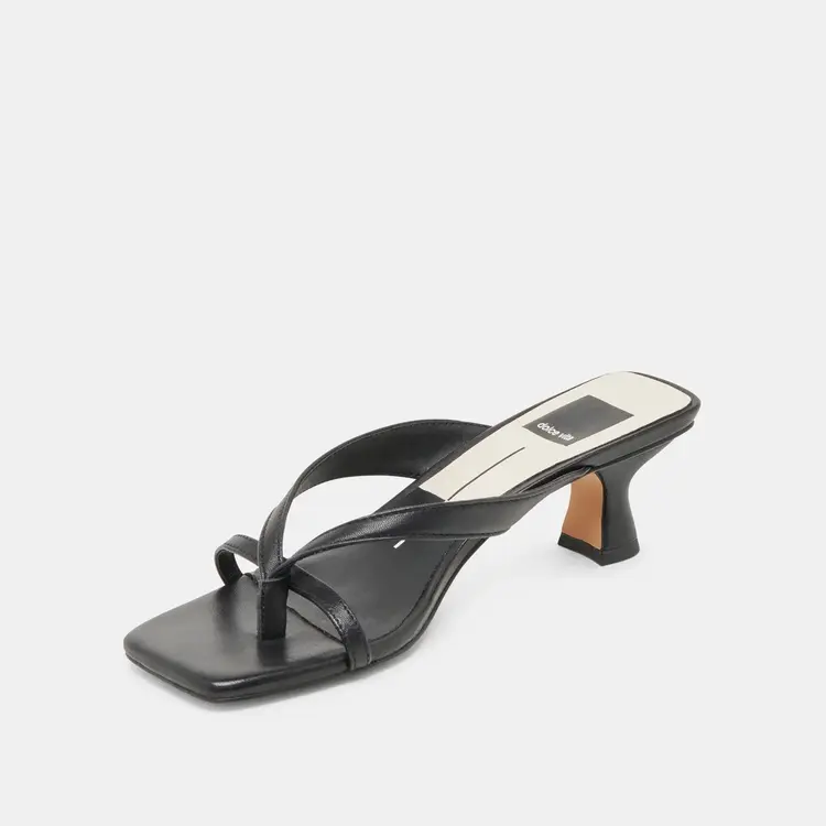 Dolce Vita Brevel Leather Kitten Heels Black Onyx