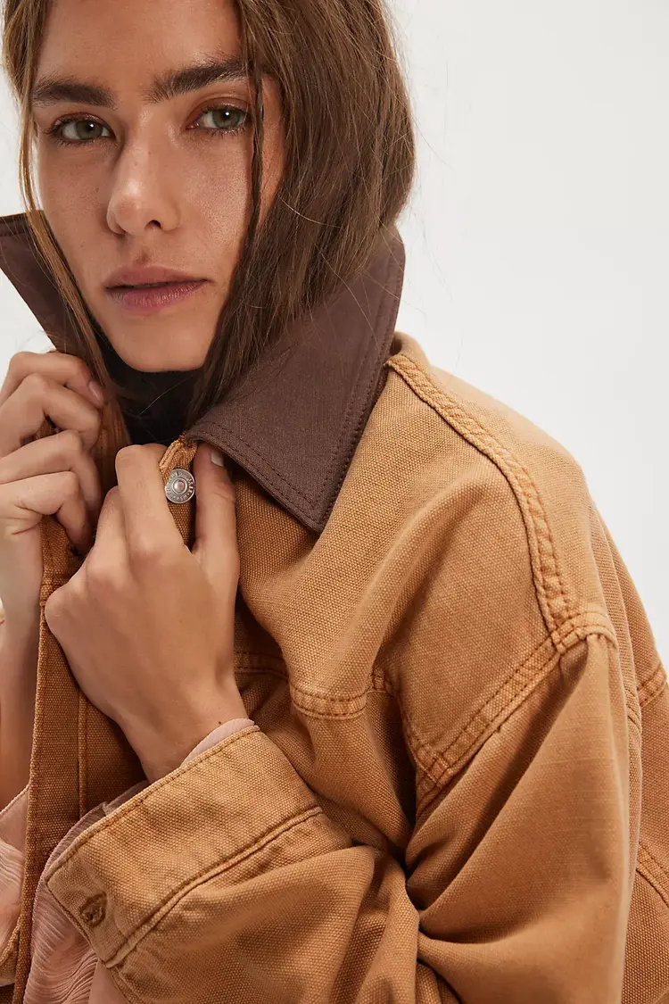 Free People Lemon Denim Jacket Meerkat