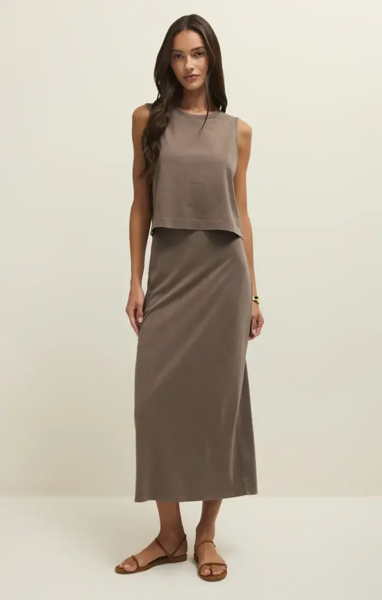 ZSupply Gail Midi Skirt Perfectly Taupe