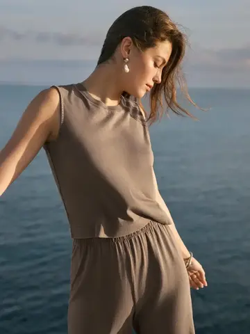 ZSupply Sloane Jersey Muscle Tank Perfectly Taupe