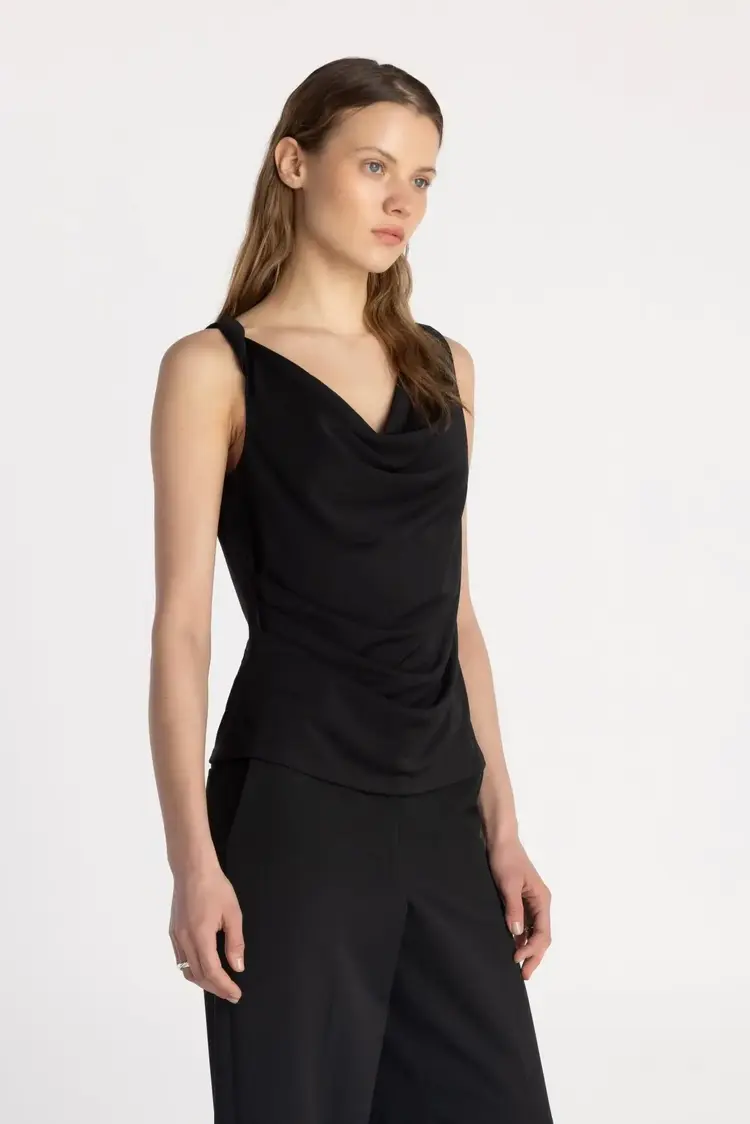 Pure & Simple The Salo Drape Top Shadow