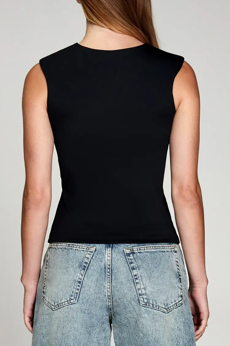 Pure & Simple Body Hug Muscle Tank Black