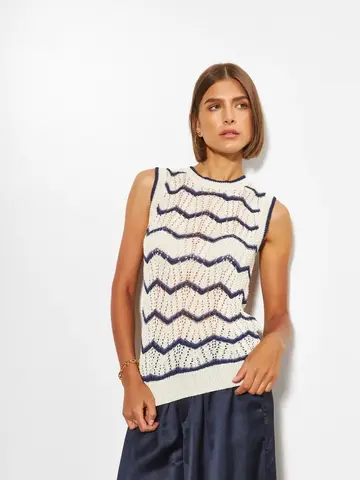 Line the Label PARKER Knit Top Tank Beach Cove