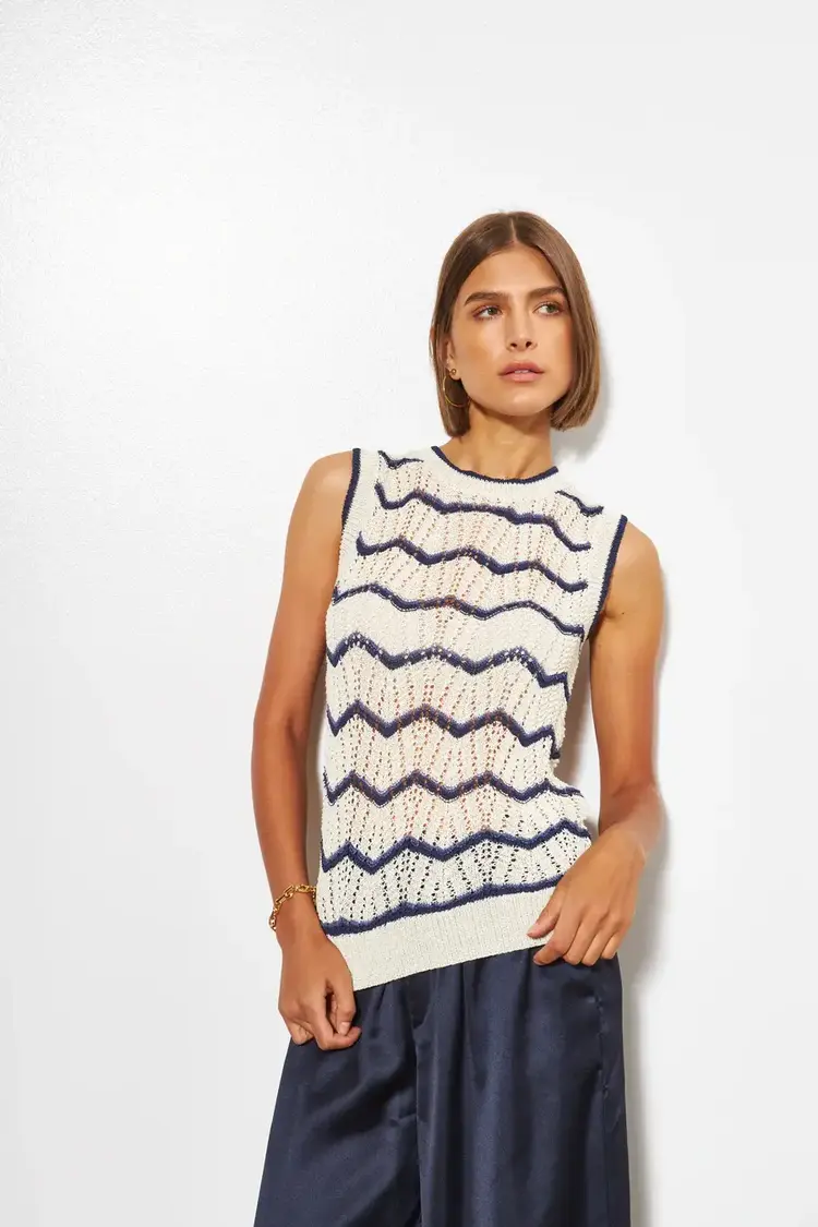 Line the Label PARKER Knit Top Tank Beach Cove