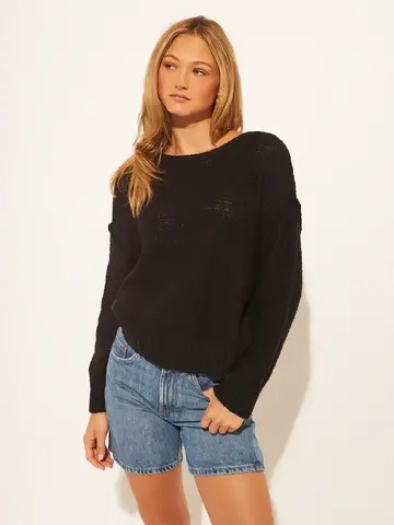 John & Jenn Miller Knit Pullover Caviar