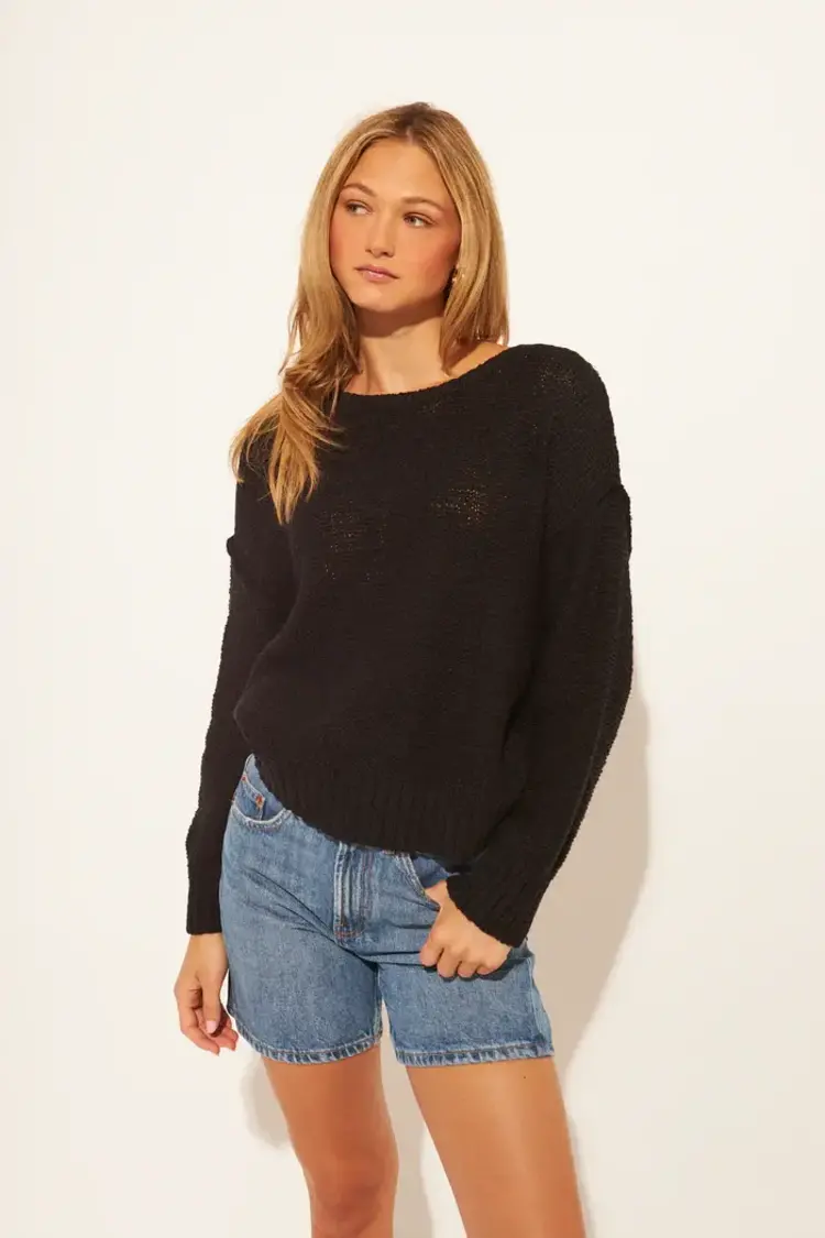 John & Jenn Miller Knit Pullover Caviar