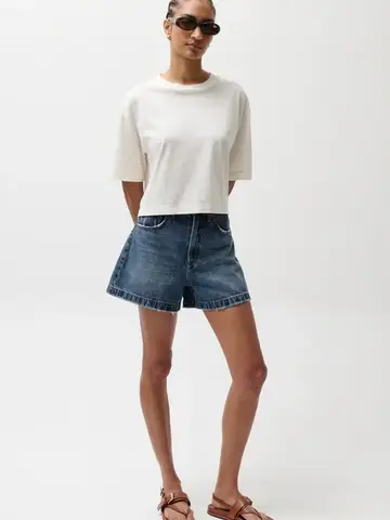 Pistola Saige High Rise A-Line Short Wishbone