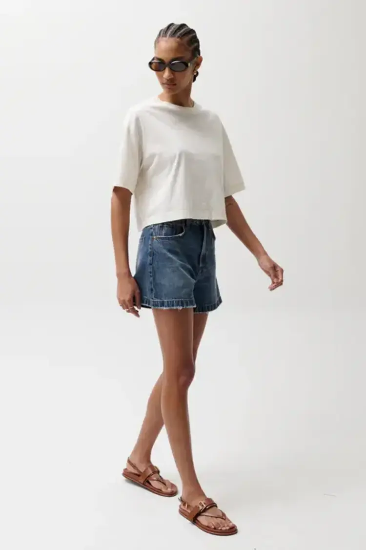 Pistola Saige High Rise A-Line Short Wishbone