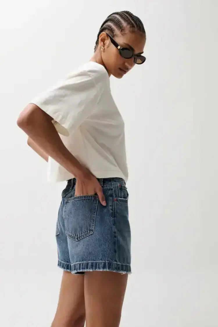 Pistola Saige High Rise A-Line Short Wishbone