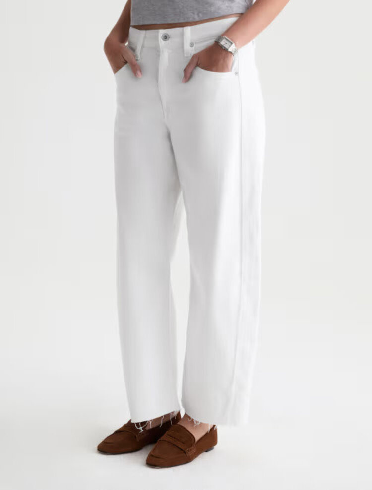 AG Denim Hattie Crop Jean Gallery White