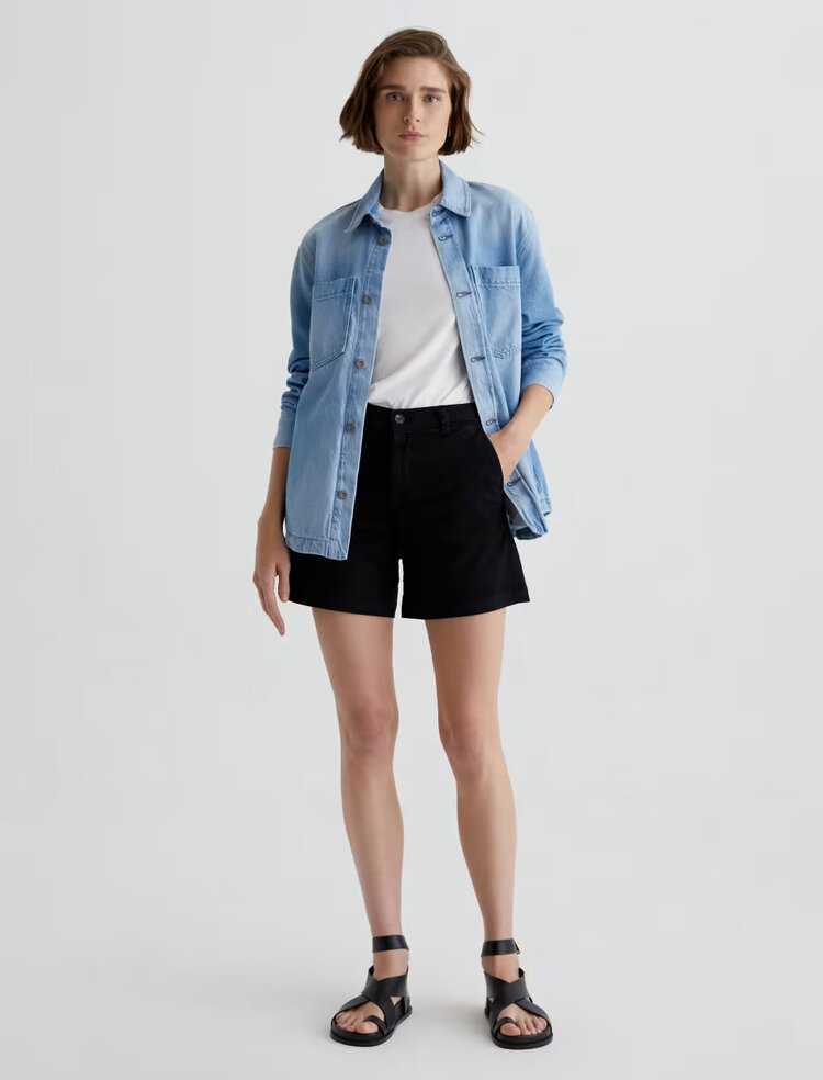 AG Denim Jude Short Sulfur Black