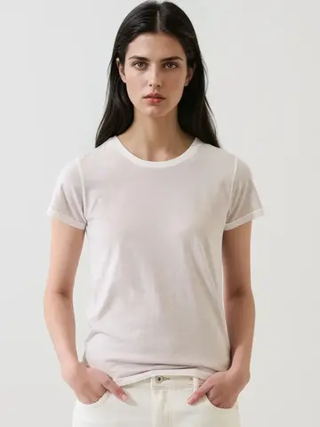 Patrick Assaraf Pima Reverse Spray Classic Crew Neck Shirt Calico