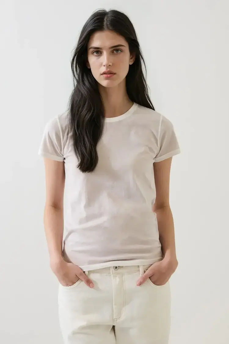 Patrick Assaraf Pima Reverse Spray Classic Crew Neck Shirt Calico