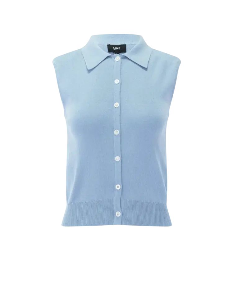 Line the Label SHILOH Vest Sweater Clear Water