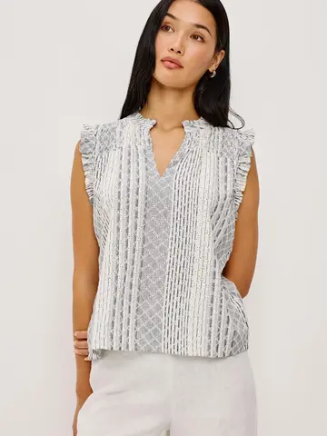 Rails Arlene Top Striped Eyelet