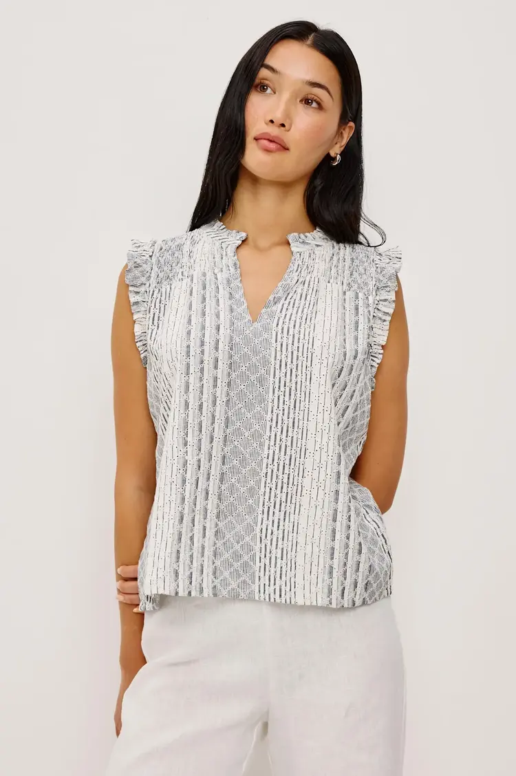 Rails Arlene Top Striped Eyelet